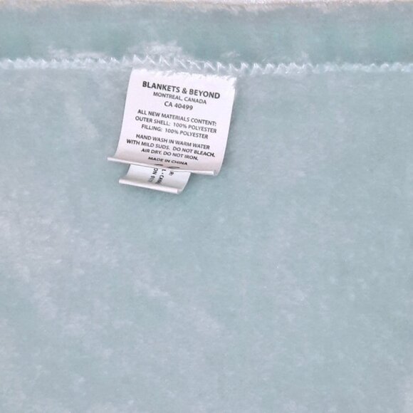 2016 Blankets & Beyond Plush Elephant Aqua Baby Lovey Security Blanket 15" - Picture 5 of 5